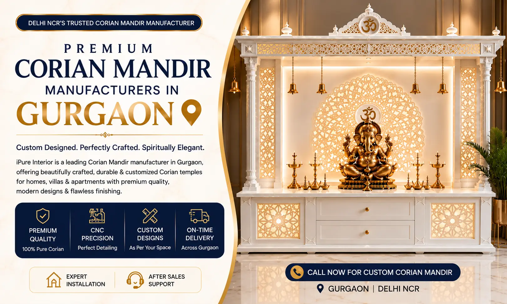 corian mandir manufacturers in gurgaon